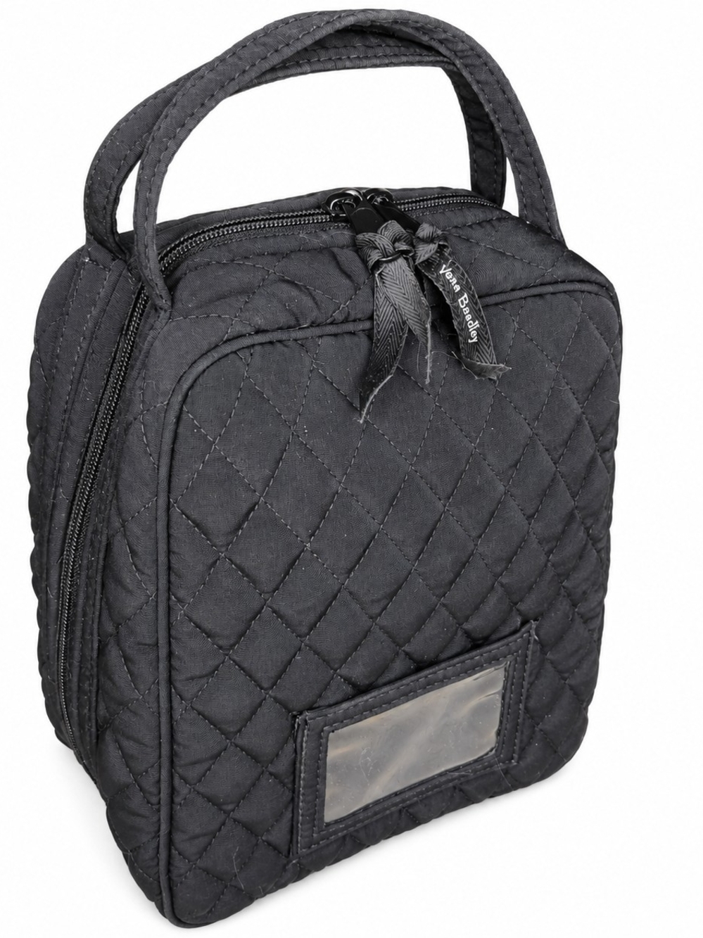 Vera Bradley Lunch Bag Moonless Night Blk Quilted Premium Cotton Insulated Tote
